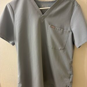 FIGS Dusty blue scrub set Catarina Top + Relaxed Jogger Pants; Size medium